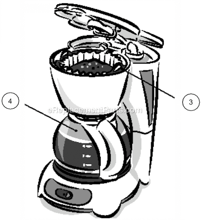 Page A Diagram and Parts List for TF5GTF  Mr Coffee Coffee Maker